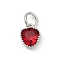 Brass Micro Pave Cubic Zirconia Pendants, Heart Charms, Rack Plating, Long-Lasting Plated, with Jump Ring, Dark Red, 9x7x3.5mm