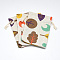 Printed Polycotton(Polyester Cotton) Packing Pouches Drawstring Bags, Wheat, 14x10cm