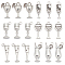 72Pcs 6 Styles Tibetan Style Alloy Pendants, Mixed Shapes, Antique Silver, 18~27x6.5~11.5x1.5~6mm, Hole: 1.2~2mm, 12pcs/style