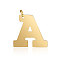 201 Stainless Steel Pendants, Letter, Golden, Letter.A, 29.5x31.5x1.5mm, Hole: 4.5mm