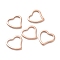Ion Plating(IP) 304 Stainless Steel Linking Rings, Heart, Rose Gold, 14.5x15x1.5mm, Hole: 12x10mm