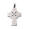 Non-Tarnish 201 Stainless Steel Pendants, Cross Charm, Stainless Steel Color, 38x26x1mm, Hole: 7.5x4mm