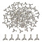 100Pcs Tibetan Style Alloy Pendants, Fishtail, Antique Silver, 15x13x2mm, Hole: 2.2mm