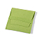 Microfiber Jewelry Envelope Pouches with Flip Cover, Jewelry Storage Gift Bags, Square, Yellow Green, 8x8cm
