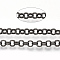 Iron Rolo Chains, Double Link Chains, Unwelded, with Spool, Gunmetal, Link: 4x0.6mm, about 164.04 Feet(50m)/roll