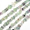 1 Strand Natural Fluorite Chip Bead Strands, 5~8x5~8mm, Hole: 1mm, about 31.5 inch