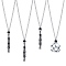 3Pcs Brass Braided Macrame Pouch Empty Stone Holder for Pendant Necklaces Making, with 304 Stainless Steel Findings, Nets Necklace, Gunmetal, 10-5/8 inch(27cm)