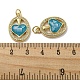 Латунные микро проложить кубического циркония подвески KK-H457-01G-04-3