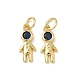 Латунные микро проложить кубического циркония подвески KK-L243-13G-02-1