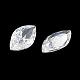 Кубического циркония указал назад кабошоны ZIRC-M003-10x5mm-007-2