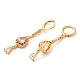 Серьги с подвесками из золотой латуни EJEW-B037-09G-2