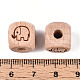 Гравированные бусины из бука WOOD-N015-08D-3