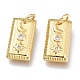 Латунные микропаве прозрачные кубические циркониевые подвески X-KK-M206-23G-1