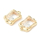Латунные микропаве прозрачные кубические циркониевые подвески KK-L208-08G-3