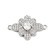 Подвески-цветочки из латуни с прозрачным кубическим цирконием KK-L229-063P-1