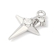 Подвески из сплава с кристаллами и стразами X-PALLOY-F018-18P-01-2