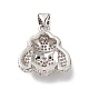 Латунные микро проложить кубического циркония подвески KK-M240-12G-3