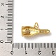 Подвески из латуни с покрытием из прозрачного кубического циркония KK-Z056-25G-3