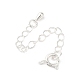 Латунные концы стойки с цепочкой и застежками KK-F873-01S-02-1