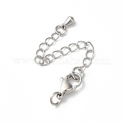 Латунные концы стойки с цепочкой и застежками KK-F873-01P-01