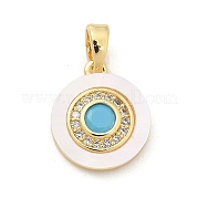 Подвески из латуни с микропаве из циркония KK-M303-02G-03