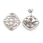 Серьги-гвоздики из нержавеющей стали 304 EJEW-G395-09P