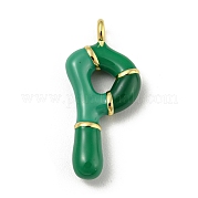 Латунь эмаль подвески KK-E093-03G-P