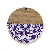 Печатные подвески из смолы и дерева WOOD-F012-02