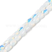 Прозрачные стеклянные бусины гальваническим пряди GLAA-Q099-G01-05