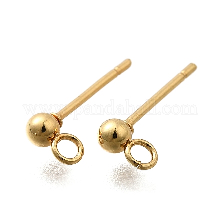 201 фурнитура для сережек-гвоздиков из нержавеющей стали STAS-R156-01G-01-1