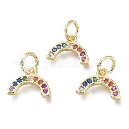 Латунные микропаве прозрачные подвески с фианитом X-KK-P188-O01-G-1