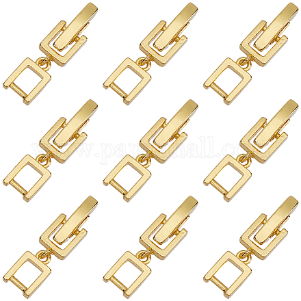 9 шт. латунные раскладывающиеся застежки KK-SC0004-06G-1