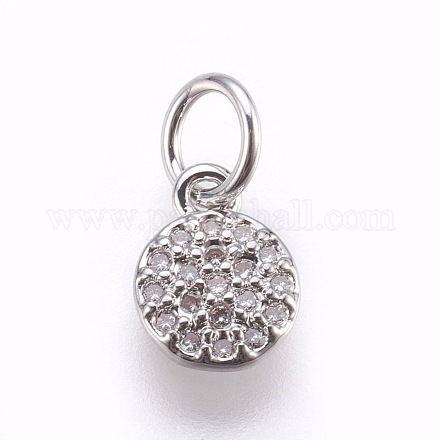 Латунные микро проложить кубического циркония подвески ZIRC-E152-17P-RS-1