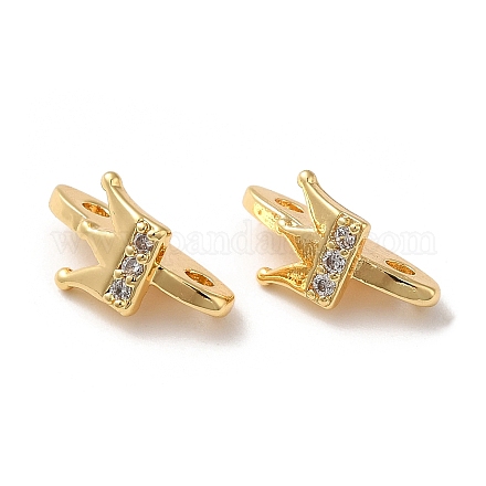 Латунный микро pave прозрачный кубик циркония подвески KK-P239-20G-1