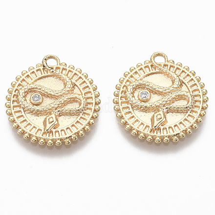 Латунные микро проложить кубического циркония подвески KK-R130-006G-NF-1