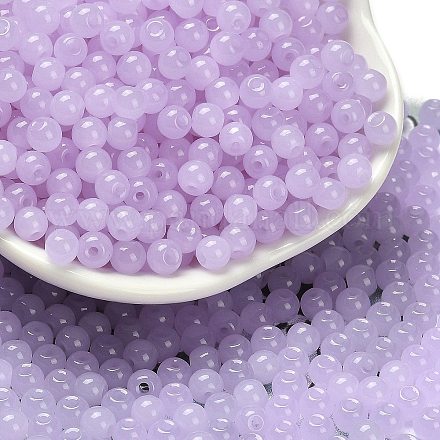 Стеклянные бусины с имитацией нефрита SEED-C001-02C-02-1