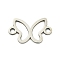 Non-Tarnish 201 Stainless Steel Connectors Charm, Butterfly Link, Laser Cut, Stainless Steel Color, 9x15x1mm, Hole: 1.5mm