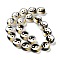 Glass Beads Strands, Hand Drawn Beads, with Enamel, Yin-yang, Yin-yang, 17x7mm, Hole: 1.5mm, about 20pcs/strand, 13.19 inch(33.5cm)