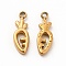 Ion Plating(IP) 304 Stainless Steel Pendants, With Jump Ring, Radish, Real 14K Gold Plated, 11x4x1.5mm, Hole: 1.2mm