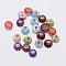 Handmade Millefiori Glass Cabochons, Single Flower Design, Half Round/Dome, Mixed Color, 6x2.5~3mm