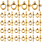 120Pcs Tibetan Style Alloy Toggle Clasps, Ring, Antique Golden, Ring: 15x11mm, Bar: 20x2.5mm, Hole: 2mm