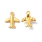 Rack Plating Alloy Pendants, Cadmium Free & Lead Free & Nickle Free, Airplane Charm, Matte Gold Color, 15.5x13.5x3mm, Hole: 1.4mm