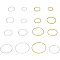 Brass Linking Rings, Mixed Color, 10.8x7.4x1.8cm, 240pcs/box