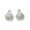 Tibetan Style Alloy Charms, Cadmium Free & Lead Free, Ocean Themes, Shell Shape, 11.5x9x3mm, Hole: 1.2mm