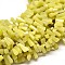 Natural Lemon Jade Nuggets Bead Strands, 14~27x5~13mm, Hole: 1mm, 16 inch