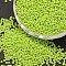 8/0 Glass Seed Beads, Grade A, Round, Opaque Colours, Green Yellow, 2.8~3.2mm, Hole: 1.0mm, about 15000pcs/pound