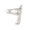 Brass Pendants, Hair Dryer, Long-Lasting Plated, Lead Free & Cadmium Free, Rack Plating, with Jump Ring, Platinum, 20.5x17x4mm, Hole: 3.5mm