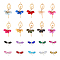40Pcs 20 Styles Alloy Resin Big Pendants, with Crystal Rhinestones, Golden & Silver, Ballerina & Dragonfly, Mixed Color, 21~60x29.5~31x4.5~5.5mm, Hole: 1.6~2.5mm, 2pcs/style