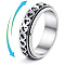 Stainless Steel Rotating Rings, Jewely for Unisex, Heart, 6mm,US Size 7(17.3mm)