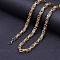 Stainless Steel Byzantine Chains Necklaces for Men, Golden & Stainless Steel Color, 25.59 inch(65cm)x5mm